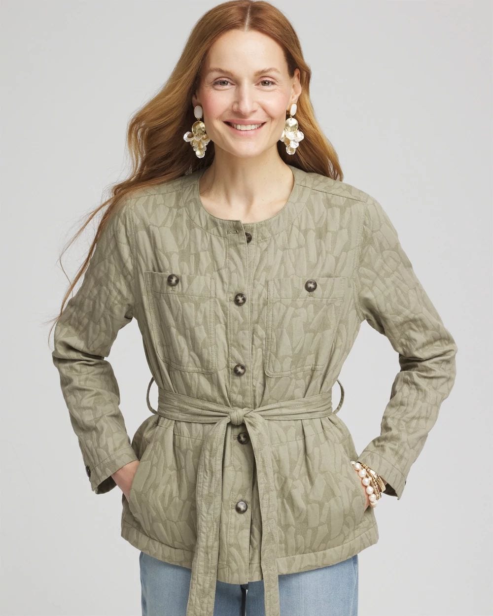 Collarless Linen Blazer | Chico's